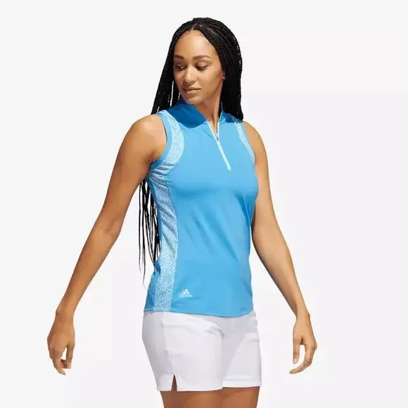 NWT Adidas Ultimate 365 Print Sleeveless Polo Size XL - Picture 2 of 7